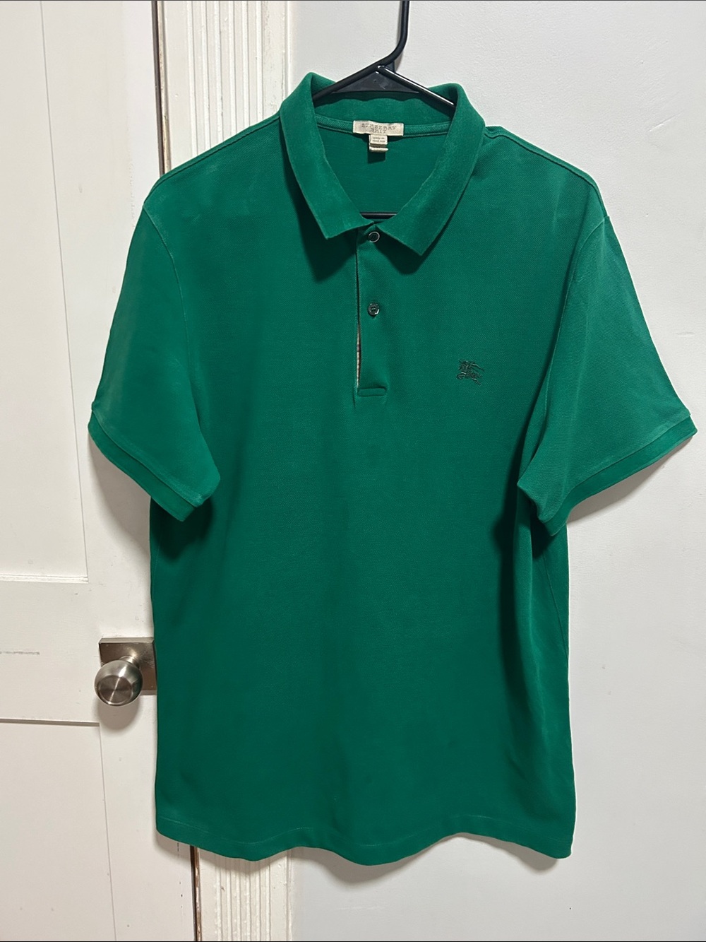 Burberry Emerald Green Men's Polo Shirt